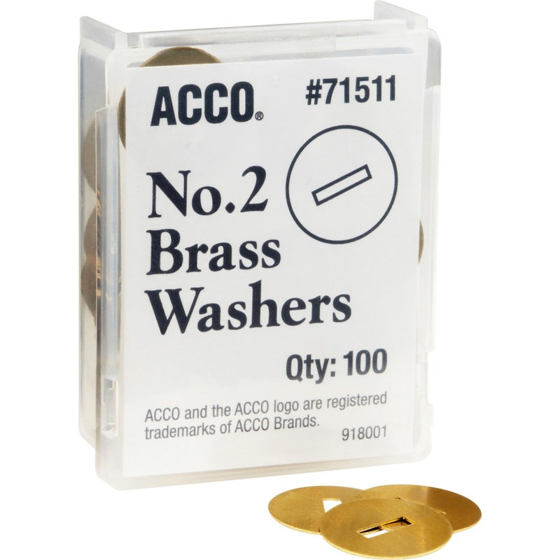 ACCO Brands ACCO Brass Washers  15/32""  Box of 100 (71511) - Image 4